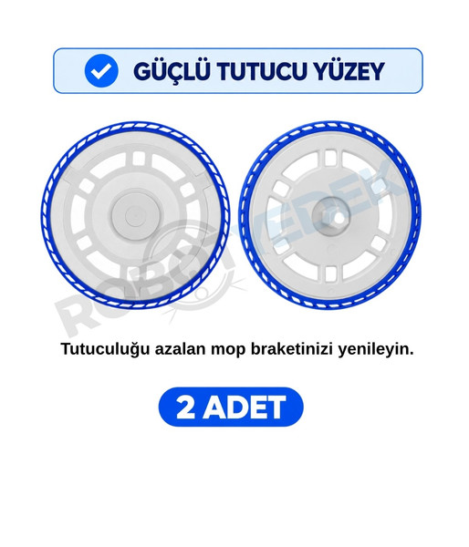Robotyedek Ecovacs Deebot N30/N30 Pro Omni Uyumlu Mop Tutucu Braket Plaka -2 Adet