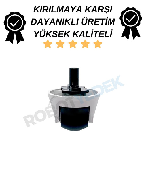Robotyedek Roborock QRevo Curv 2 Flow Uyumlu Ön Yedek Tekerlek Beyaz Renk 1 Adet