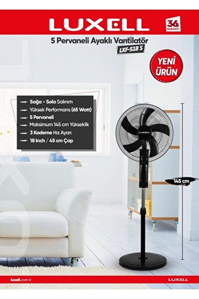 Luxell LXF-518 S Vantilatör