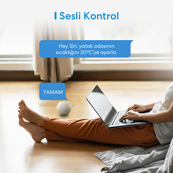 Meross Wi-Fi Uzaktan Kontrollü Akıllı Oda Termostatı