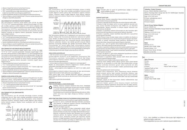 ECA Poly Pure 100 W Kablosuz Oda Termostatı