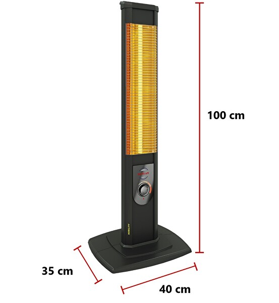 MirKraft Nobility 2500 W Dikey Elektrikli Infrared Karbon Isıtıcı
