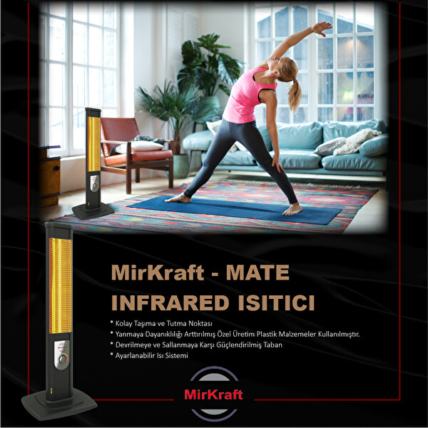 MirKraft Mate 2500 W Dikey Elektrikli Infrared Karbon Isıtıcı