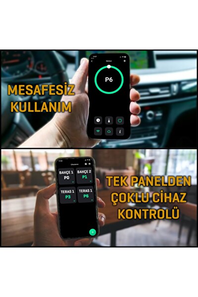 Luxeva SMARTY-WL-MINI-BLACK IP55 Duvar Tipi Akıllı Su Geçirmez 1200W Dış Mekan ve Açık Alan Elektrikli Isıtıcı