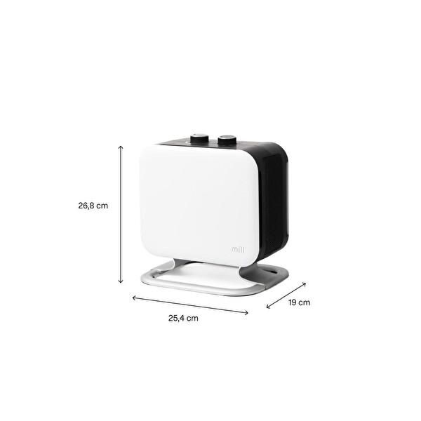 Mill 1800 W Beyaz Fan Isıtıcı