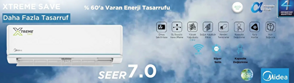 Midea Xtreme Save WiFi 18.000 BTU 2024 Model A+++ Duvar Tipi Inverter Klima