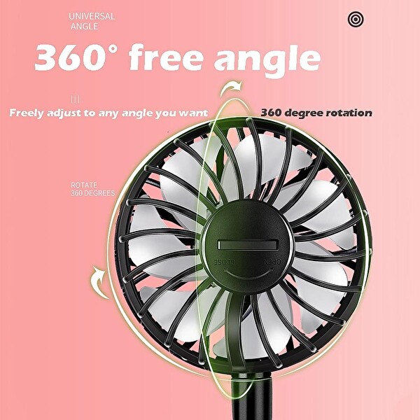 Torima F-04 Eller Serbest Boyuna Asılabilir Şarjlı 3 Kademeli Vantilatör Klima Soğutucu Fan Mavi