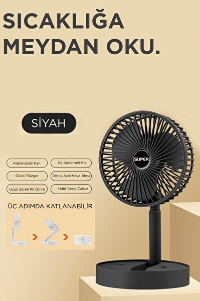 Torima F-06 Siyah Mini Fan Vantilatör Masa Fan