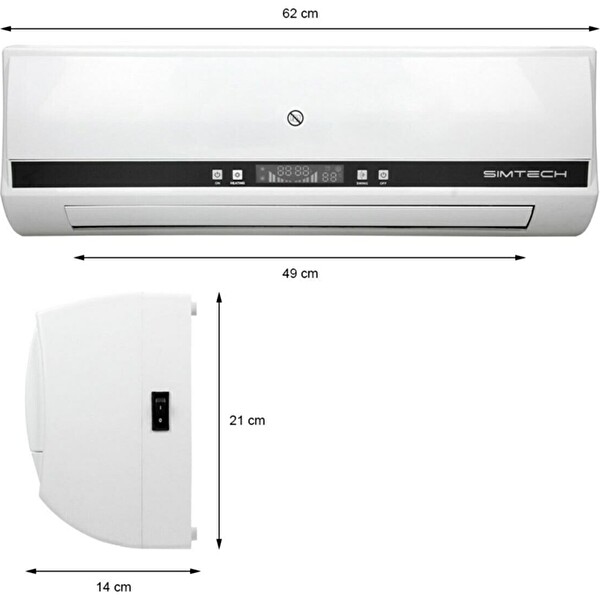 Simtech KM-1717 Uzaktan Kumandalı Soğutucu ve Seramik Isıtıcı