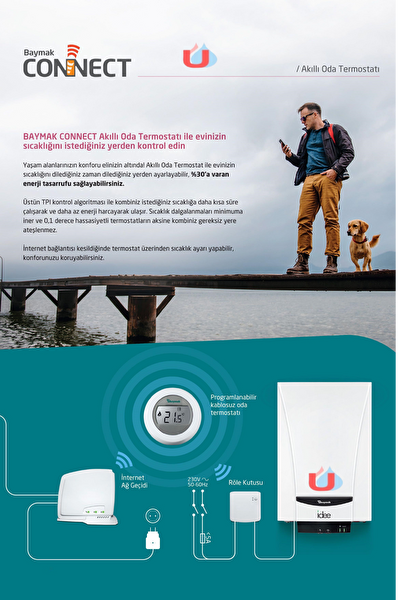 Baymak Connect Kablosuz Dijital Akıllı Termostatı
