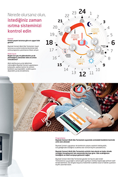 Baymak Connect Kablosuz Dijital Akıllı Termostatı