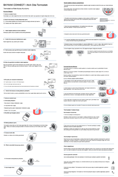 Baymak Connect Kablosuz Dijital Akıllı Termostatı