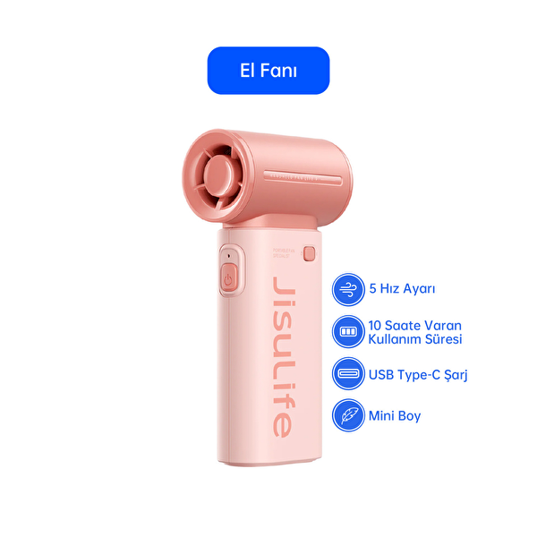Jisu Life Handheld Fan Life9 Taşınabilir El Fanı 3600 mAh