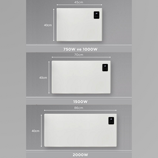 Aeon AL750A Elektrikli Panel Konvektör Isıtıcı WiFi 750 W Antrasit