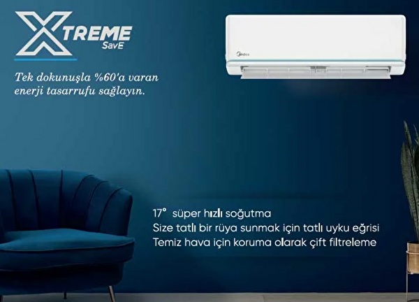 Midea Xreme Save 2024 Model A+++ 24000 BTU Salon Tipi Inverter Klima