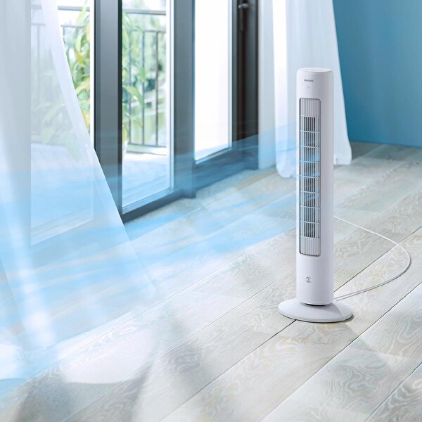 Philips CX5535/00 5000 Serisi Uzaktan Kumandalı Kule Tipi Vantilatör - Beyaz