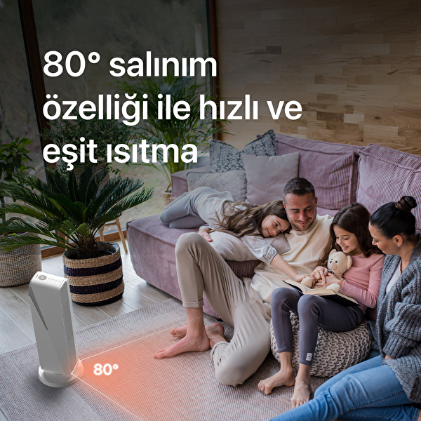 Xenon Smart Akıllı Fanlı Isıtıcı İç Mekan Wi-Fi Isıtma Cihazı Ultra Sessiz Ptc Seramik Space Heater (2000W) X7440