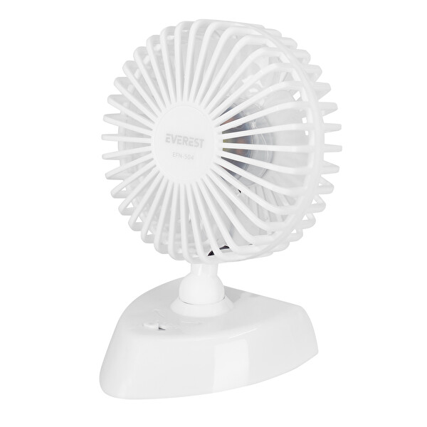 Everest EFN-504 Taşınabilir Masaüstü Beyaz USB Fan