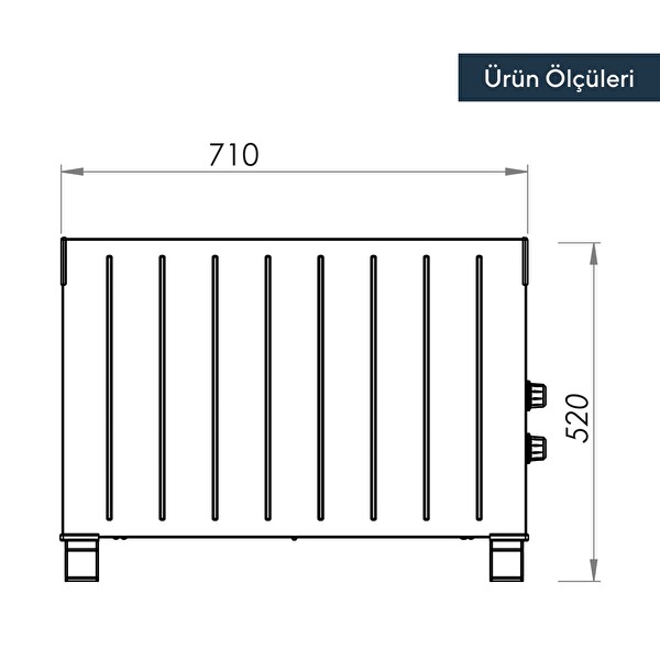 Kumtel HC-2952 2500 W Beyaz Konvektör Isıtıcı