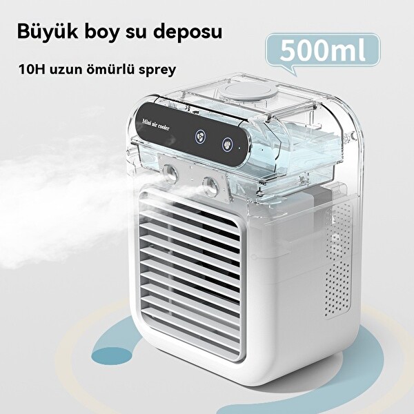 Mioji Mio AC4 3600 mAh Taşınabilir Buharlı Buzlu Nemlendirici Hava Soğutucu Vantilatör