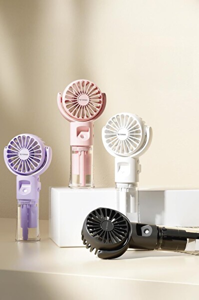 Torima F-13 Şarjlı Mini Masa Fan Vantilatör Mor