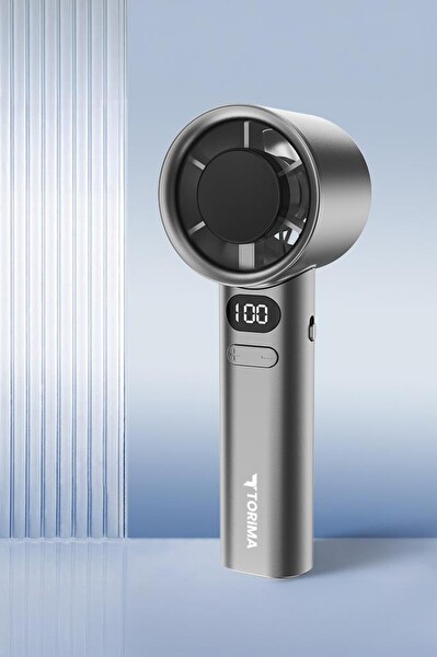 Torima F 21 Dijital Ekranlı 120 Hız Ayarlı Taşınabilir Mini Fan Gümüş 3