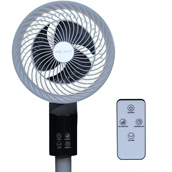 Baleno SF 8 BAAC 3D Salınım 20 CM Uzaktan Kumandalı Vantilatör - Platinum Gray