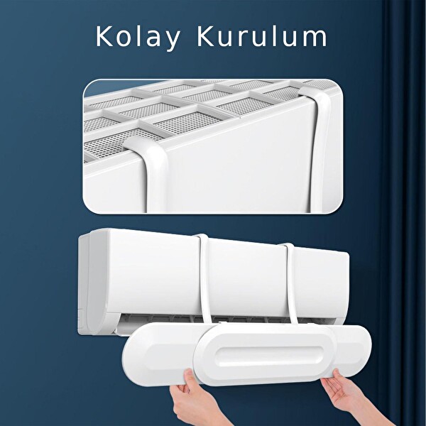 Valkyrie 74-97 CM Ayarlanabilir Klima Rüzgar Kesici Hava Yönlendirici Klima Siperliği Deflektörü