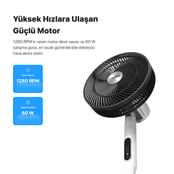 Xenon Smart X7430 Wi-Fi Bluetooth Mobil Uygulama Kontrollü Max 60Db Ultra Sessiz Zamanlayıcı Ayaklı Akıllı Vantilatör
