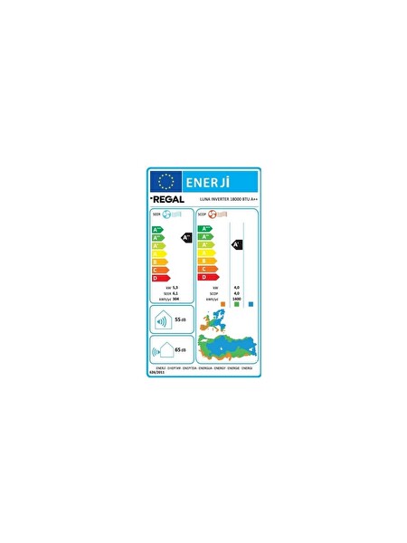 Regal Luna Inverter A++ 18000 BTU Duvar Tipi Klima