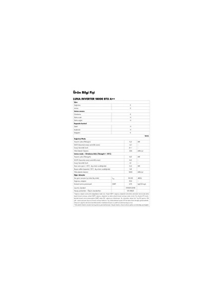 Regal Luna Inverter A++ 18000 BTU Duvar Tipi Klima