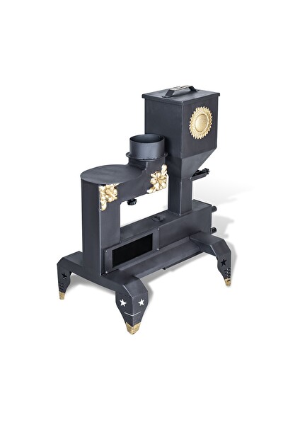 Etinova M001 Desenli Model Odun ve Pelet Yakan Mini Pelet Soba