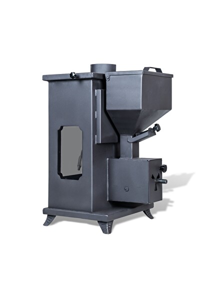 Etinova Eti-K7 Küçük Üç Tarafı Camlı Fırınlı Şömine Tipi Pelet Soba