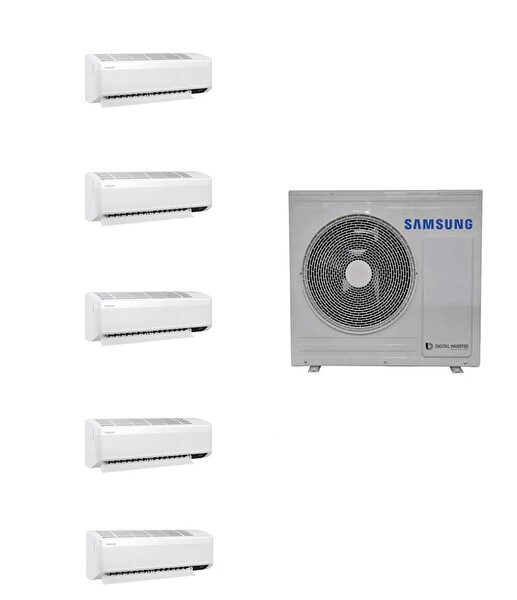 Samsung Wind Free Multi 1+5 Sistem AJ100TXJ5KH/EA 7+7+7+7+24 Btu 10 kw Dış Ünite Klima
