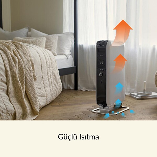 Mill Elektrikli Taşınabilir Wifi Bağlantılı Yağlı Radyatör Isıtıcı