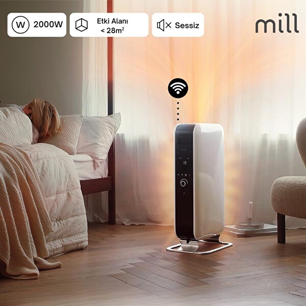 Mill Elektrikli Taşınabilir Wifi Bağlantılı Yağlı Radyatör Isıtıcı