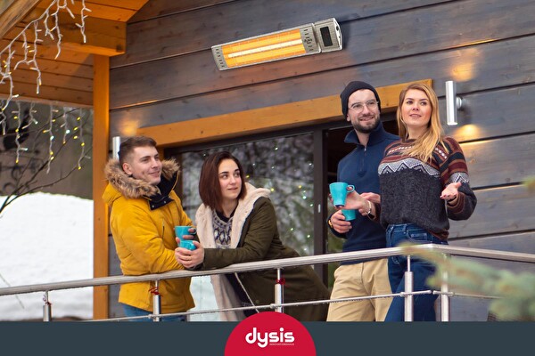 Dysis Art Plus Karbon Serisi IP65 Suya-Toza Dayanıklı 2300 W Bej Uzaktan Kumandalı İç/Dış Mekan Isıtıcı