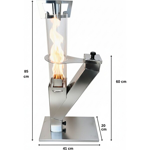 Box&Box Pürmüz ve Pelet Hediyeli Kısa Camlı Roket Pelet Sobası