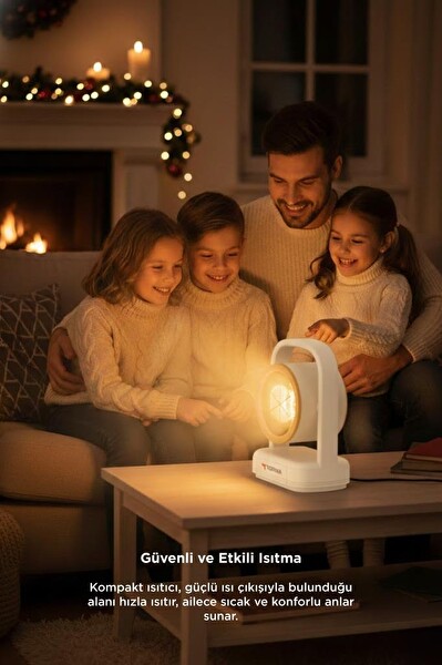 Torima HT100 Mini Isıtıcı Fan Taşınabilir Sessiz Hızlı Isıtma 500W Kompakt Isıtıcı Bej