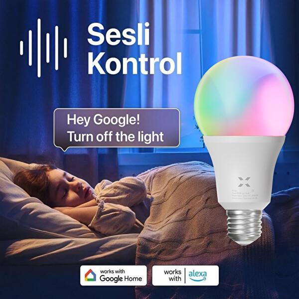 Xenon Smart Akıllı Fanlı Isıtıcı İç Mekan Isıtma Cihazı Ultra Sessiz Space Heater Termostat ve RGB Ampul Seti