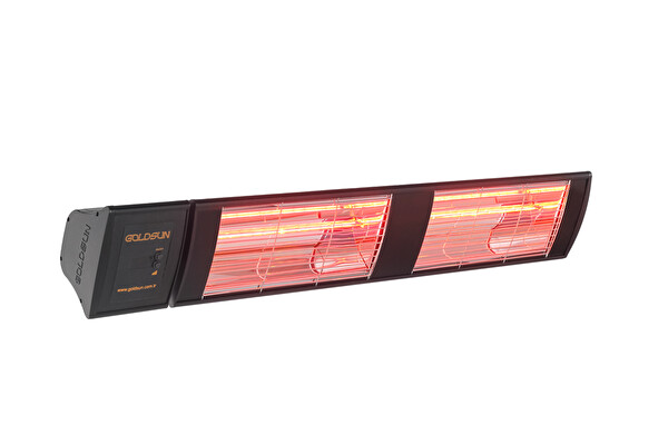 Goldsun Supra Plus GSS40PLG Az Işıklı 4000 W Siyah Uzaktan Kumandalı Dış Mekan Isıtıcı