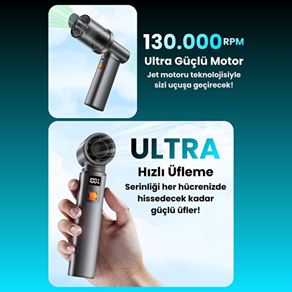 Başkenttekno F1 Violent 130000 RPM 4000 Mah Bataryalı Üflemeli Turbo Jet Fan