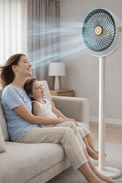 Başkenttekno Sessiz Vantilatör Şarjlı 5 Kademeli Taşınabilir Ayarlanabilir Kablosuz Fan F47