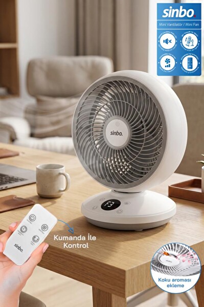 Sinbo SF-7702 Masaüstü Kumandalı Vantilatör Fan