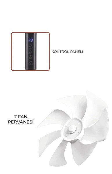 Başkenttekno SF02 7 Pervaneli 3 Kademeli Kumandalı Dijital Ekranlı Ayaklı 16
