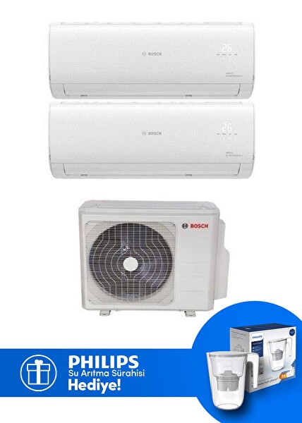 Bosch Multi Split 18000 Btu 1 Dış - 2 İç Ünite 9-12 Btu İnverter Klima