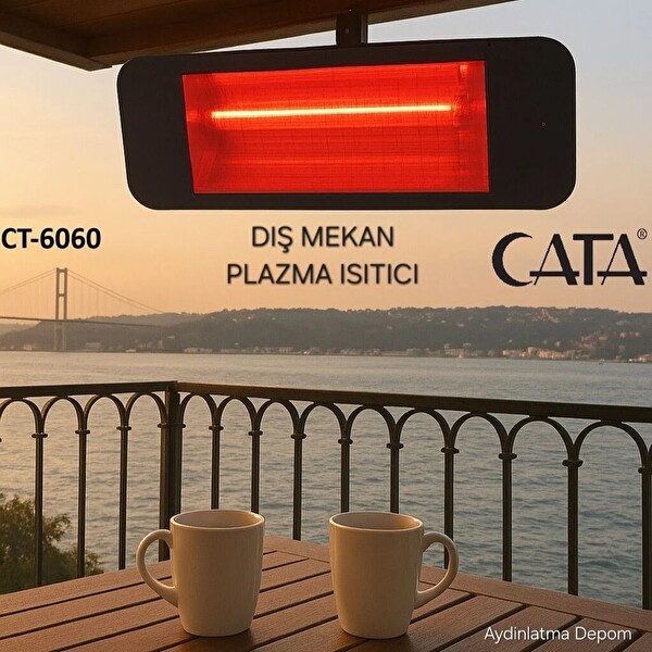 Cata CT-6060 2000W Plazma Radyan Dış Mekan IP55 Isıtıcı