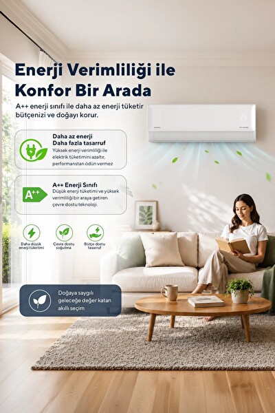Kumtel Hinoki KMSAC-12 12.000 Btu A++ Inverter Duvar Tipi Split Klima Montaj Dahil