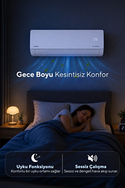 Kumtel Hinoki KMSAC-12 12.000 Btu A++ Inverter Duvar Tipi Split Klima Montaj Dahil
