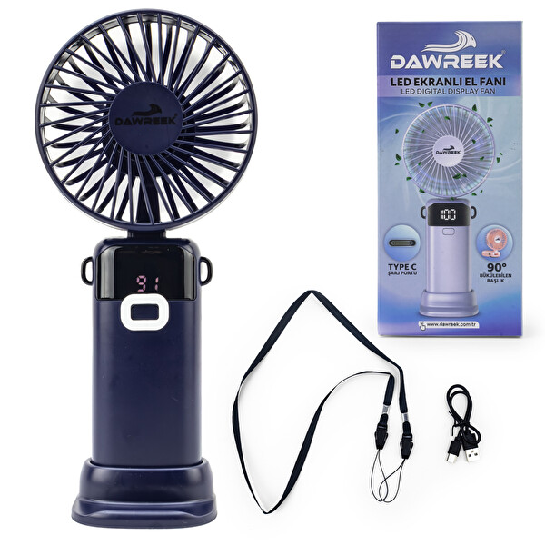 Dawreek Led Göstergeli El Fanı Lacivert